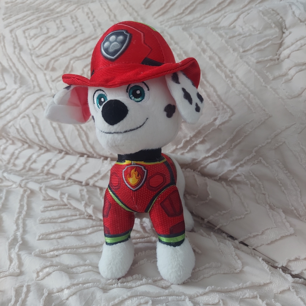 Marshall Paw Patrol Red and White Plush Dog Toy Firefighter